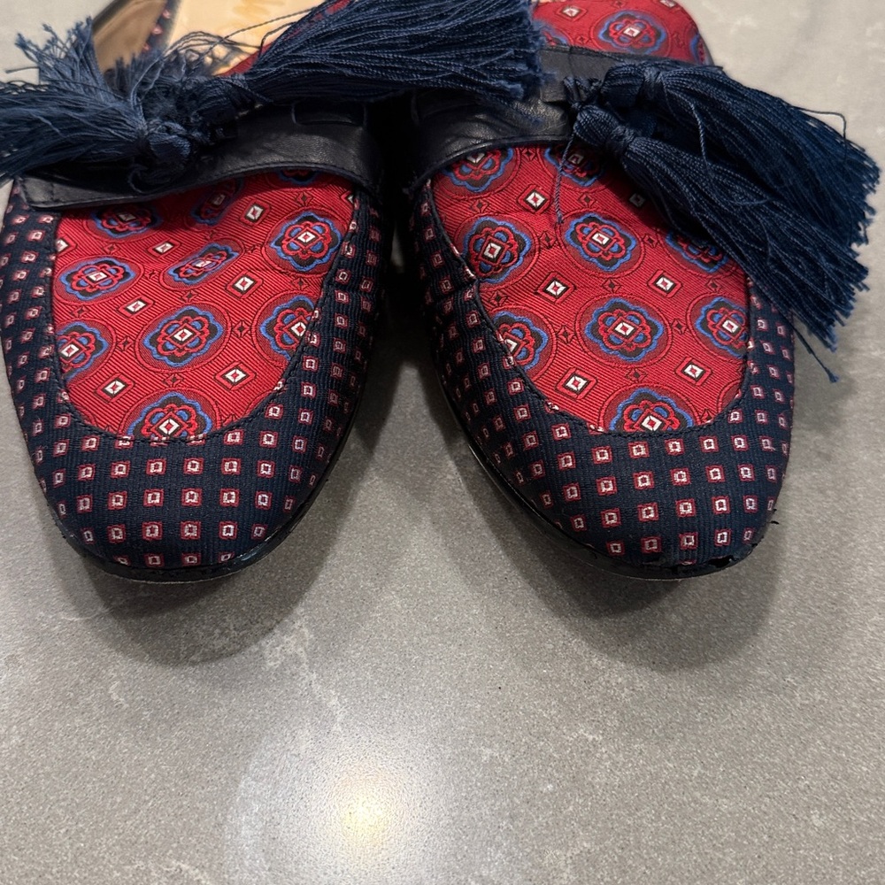 Sam Edelman Red and Blue Loafers with Tassels - Picture 4 of 5